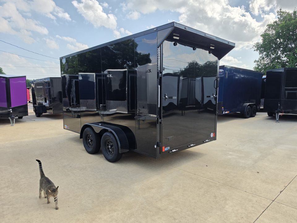 New 2026 New 7x14 TA Screwless Enclosed Trailer | Blackout | Spoiler Package | 7' Interior | .08 Polycor | Dexter Axles | 1138