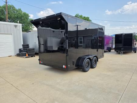 New 2026 New 7x14 TA Screwless Enclosed Trailer | Blackout | Spoiler Package | 7' Interior | .08 Polycor | Dexter Axles | 1138