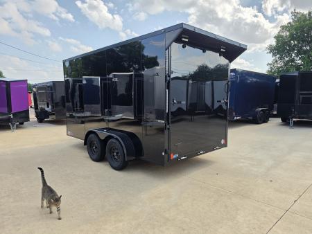 New 2026 New 7x14 TA Screwless Enclosed Trailer | Blackout | Spoiler Package | 7' Interior | .08 Polycor | Dexter Axles | 1138