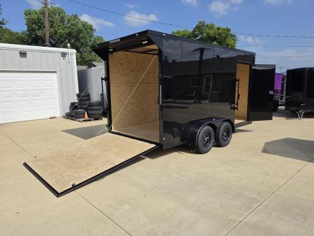 New 2026 New 7x14 TA Screwless Enclosed Trailer | Blackout | Spoiler Package | 7' Interior | .08 Polycor | Dexter Axles | 1138