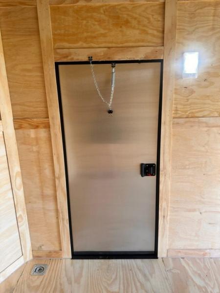 New 2026 Luxe 7x16 Enclosed Trailer- 5200LB Tandem Axle-DOUBLE DOORS-White Poly-Blackout