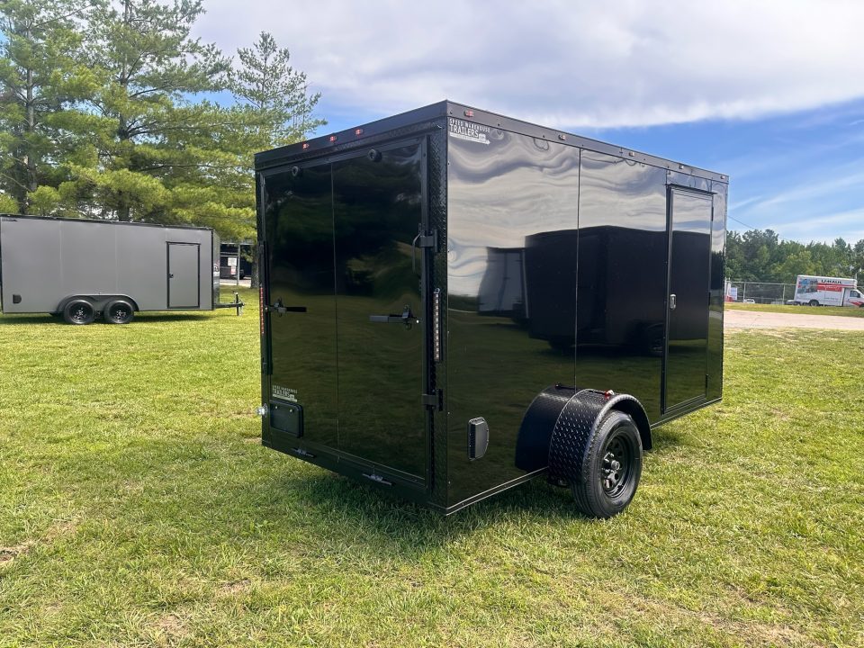 New 2026 Luxe 6X12-Enclosed Trailer-3500LB Single Axle-Black Poly-Blackout
