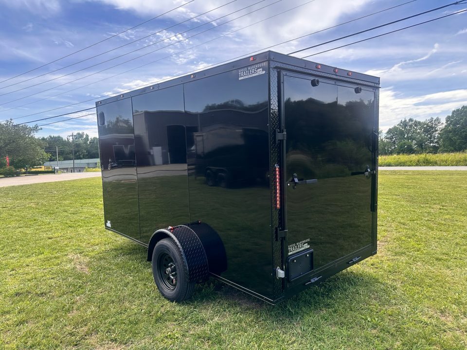 New 2026 Luxe 6X12-Enclosed Trailer-3500LB Single Axle-Black Poly-Blackout