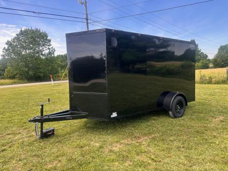 New 2026 Luxe 6X12-Enclosed Trailer-3500LB Single Axle-Black Poly-Blackout