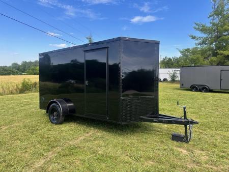 New 2026 Luxe 6X12-Enclosed Trailer-3500LB Single Axle-Black Poly-Blackout