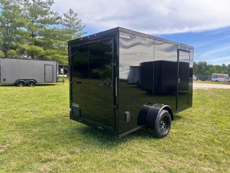New 2026 Luxe 6X12-Enclosed Trailer-3500LB Single Axle-Black Poly-Blackout