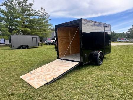 New 2026 Luxe 6X12-Enclosed Trailer-3500LB Single Axle-Black Poly-Blackout