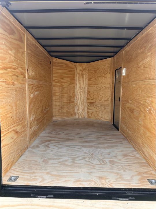 New 2026 Luxe 7X12 Enclosed Trailer-3500LB Single Axle-7'ft Interior-Charcoal Poly-Blackout