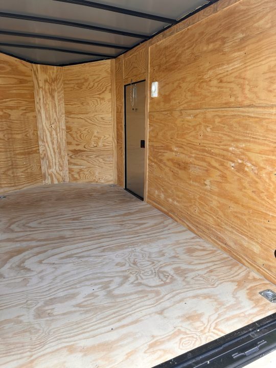 New 2026 Luxe 7X12 Enclosed Trailer-3500LB Single Axle-7'ft Interior-Charcoal Poly-Blackout