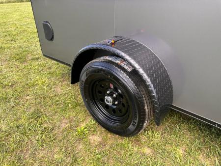New 2026 Luxe 7X12 Enclosed Trailer-3500LB Single Axle-7'ft Interior-Charcoal Poly-Blackout