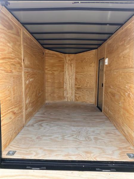 New 2026 Luxe 7X12 Enclosed Trailer-3500LB Single Axle-7'ft Interior-Charcoal Poly-Blackout