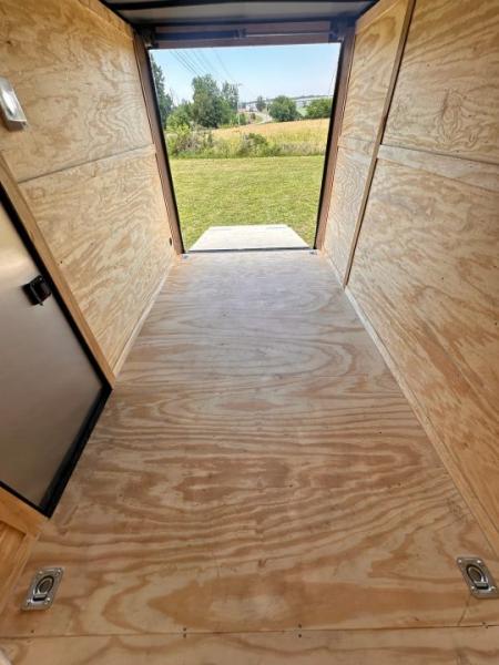 New 2026 Luxe 7X12 Enclosed Trailer-3500LB Single Axle-7'ft Interior-Charcoal Poly-Blackout