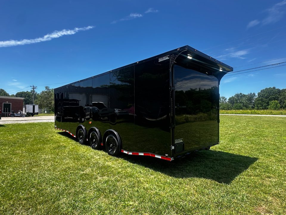 New 2026 Luxe 8.5x28 Race Trailer- Finished Interior- 5200LB Triple Torsion-Recessed E-Track-Bogey Wheels- HD Ramp