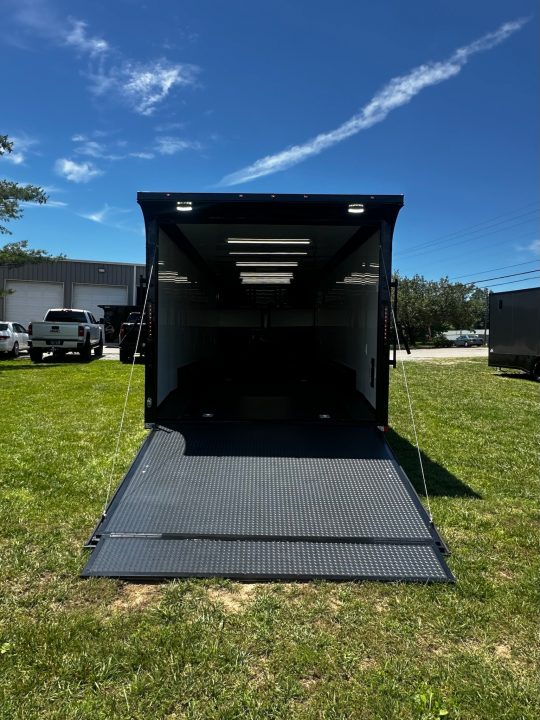 New 2026 Luxe 8.5x28 Race Trailer- Finished Interior- 5200LB Triple Torsion-Recessed E-Track-Bogey Wheels- HD Ramp