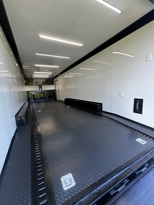 New 2026 Luxe 8.5x28 Race Trailer- Finished Interior- 5200LB Triple Torsion-Recessed E-Track-Bogey Wheels- HD Ramp