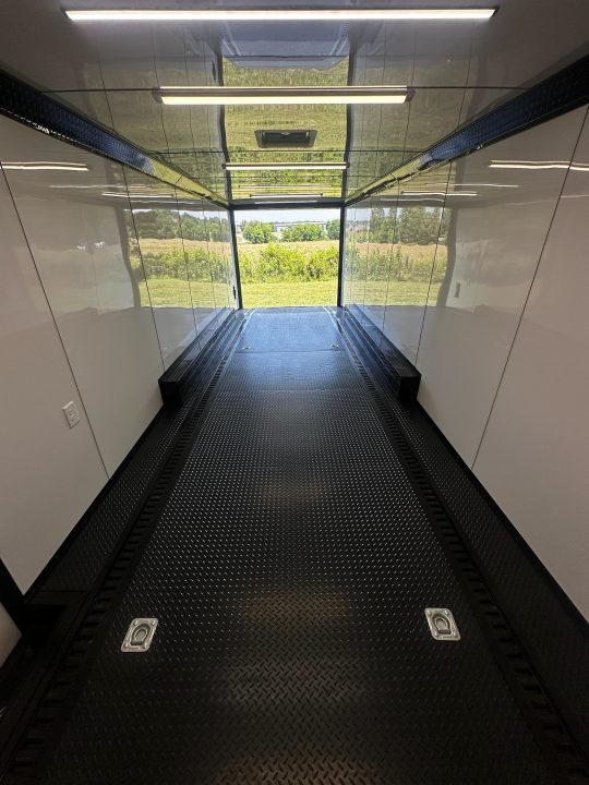 New 2026 Luxe 8.5x28 Race Trailer- Finished Interior- 5200LB Triple Torsion-Recessed E-Track-Bogey Wheels- HD Ramp