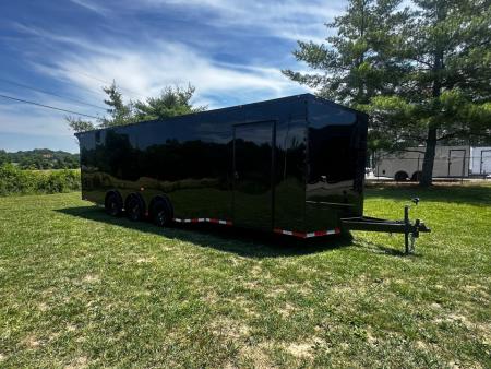 New 2026 Luxe 8.5x28 Race Trailer- Finished Interior- 5200LB Triple Torsion-Recessed E-Track-Bogey Wheels- HD Ramp