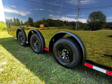 New 2026 Luxe 8.5x28 Race Trailer- Finished Interior- 5200LB Triple Torsion-Recessed E-Track-Bogey Wheels- HD Ramp