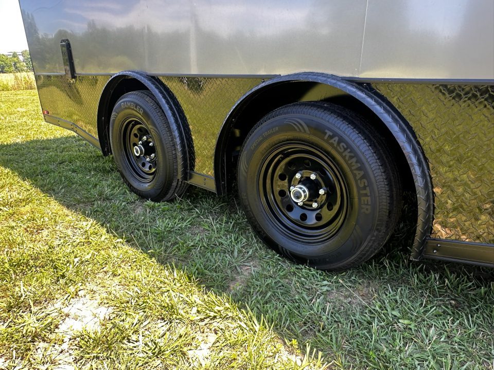 New 2026 Luxe 8.5X18 Race Trailer- Finished Interior-5200LB Torsion Axles-Charcoal Poly-Blackout