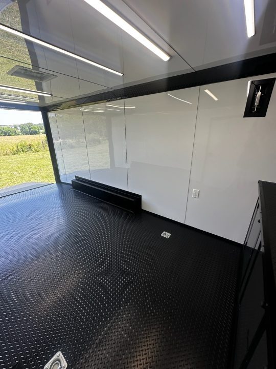 New 2026 Luxe 8.5X18 Race Trailer- Finished Interior-5200LB Torsion Axles-Charcoal Poly-Blackout