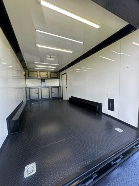 New 2026 Luxe 8.5X18 Race Trailer- Finished Interior-5200LB Torsion Axles-Charcoal Poly-Blackout