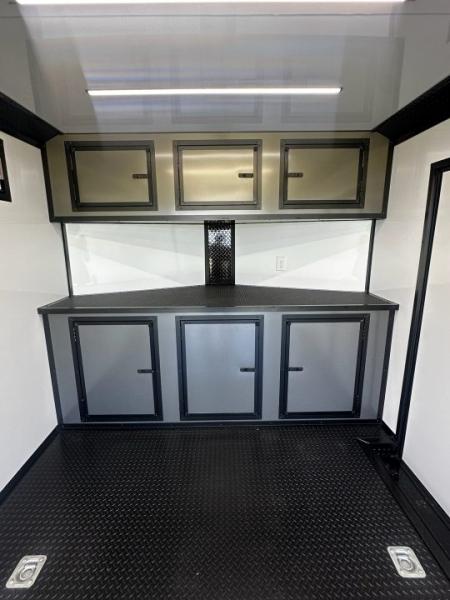 New 2026 Luxe 8.5X18 Race Trailer- Finished Interior-5200LB Torsion Axles-Charcoal Poly-Blackout