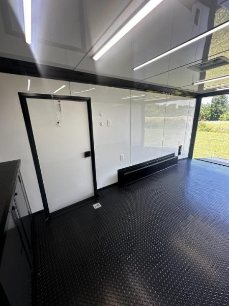 New 2026 Luxe 8.5X18 Race Trailer- Finished Interior-5200LB Torsion Axles-Charcoal Poly-Blackout