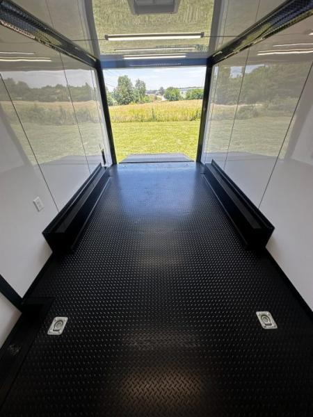 New 2026 Luxe 8.5X18 Race Trailer- Finished Interior-5200LB Torsion Axles-Charcoal Poly-Blackout