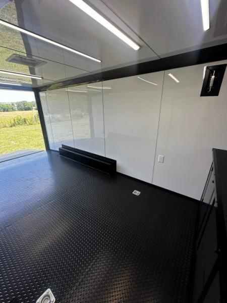 New 2026 Luxe 8.5X18 Race Trailer- Finished Interior-5200LB Torsion Axles-Charcoal Poly-Blackout