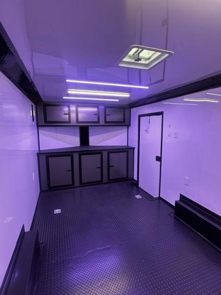 New 2026 Luxe 8.5X18 Race Trailer- Finished Interior-5200LB Torsion Axles-Charcoal Poly-Blackout