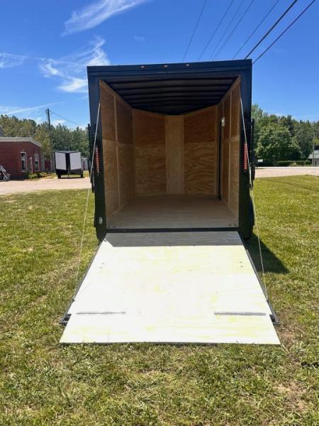 New 2026 Luxe 7X14 Enclosed Trailer-3500LB Tandem Axle-Charcoal Poly-Blackout