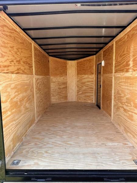 New 2026 Luxe 7X14 Enclosed Trailer-3500LB Tandem Axle-Charcoal Poly-Blackout