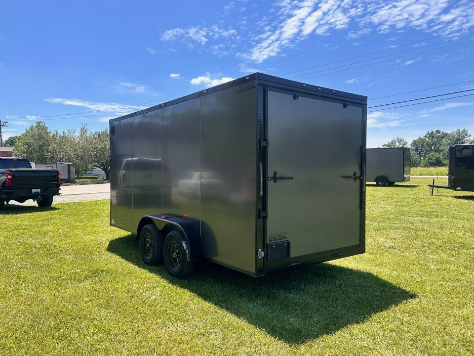 New 2026 Luxe 7x16 Enclosed Trailer- 3500LB Tandem Axle -Charcoal Poly-Blackout