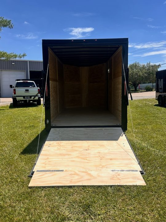 New 2026 Luxe 7x16 Enclosed Trailer- 3500LB Tandem Axle -Charcoal Poly-Blackout