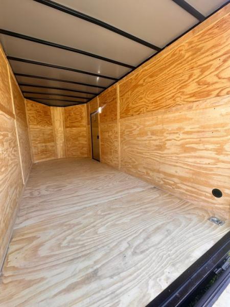 New 2026 Luxe 7x16 Enclosed Trailer- 3500LB Tandem Axle -Charcoal Poly-Blackout