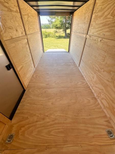 New 2026 Luxe 7x16 Enclosed Trailer- 3500LB Tandem Axle -Charcoal Poly-Blackout