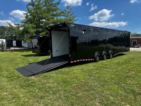 New 2026 Rock Solid Cargo 8.5x34 Race Trailer-Finished Interior-Triple 7000 TORSIONS -7'6 INTERIOR - HD RAMP-10  BOGEY WHEELS