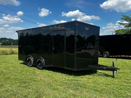 New 2026 Luxe 8.5X18 Race Trailer-Finished Interior-5200LB Torsion Axle - Dovetail- Blackout