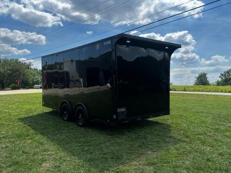 New 2026 Luxe 8.5X18 Race Trailer-Finished Interior-5200LB Torsion Axle - Dovetail- Blackout