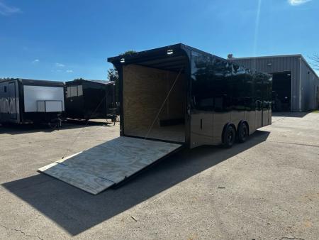 New 2026 Luxe 8.5x24 Car Hauler-5200LB Torsion Axle--Blackout-Enclosed Car Hauler