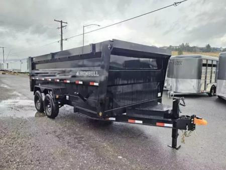 New 2027 Iron Bull 7x16 15k Dump Trailer w/48  Sides