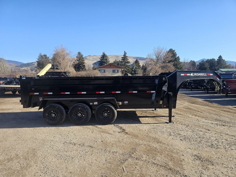 New 2027 Iron Bull 83"x16' 21k Gooseneck Dump Trailer w/36" Sides