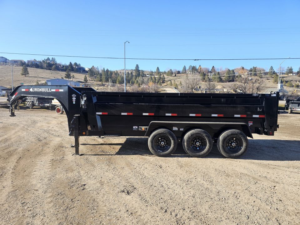 New 2027 Iron Bull 83"x16' 21k Gooseneck Dump Trailer w/36" Sides