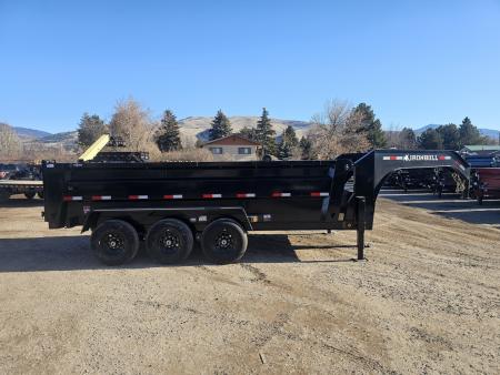 New 2027 Iron Bull 83"x16' 21k Gooseneck Dump Trailer w/36" Sides