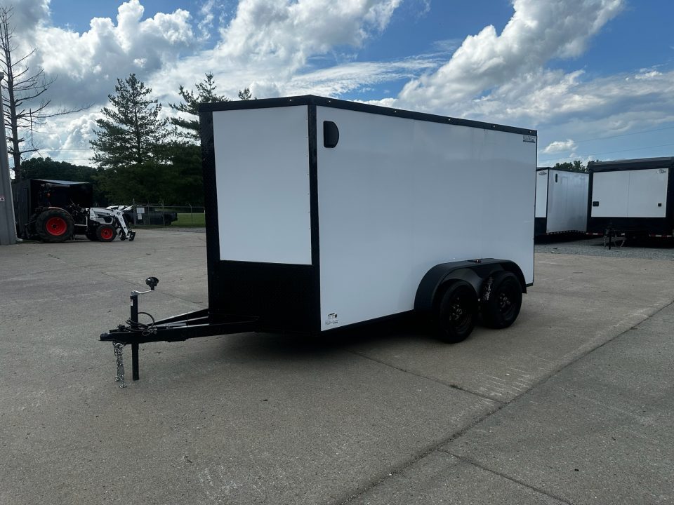 New 2026 Luxe 6X12 - Enclosed Trailer- 3500LB Tandem Axle - White Poly - Blackout