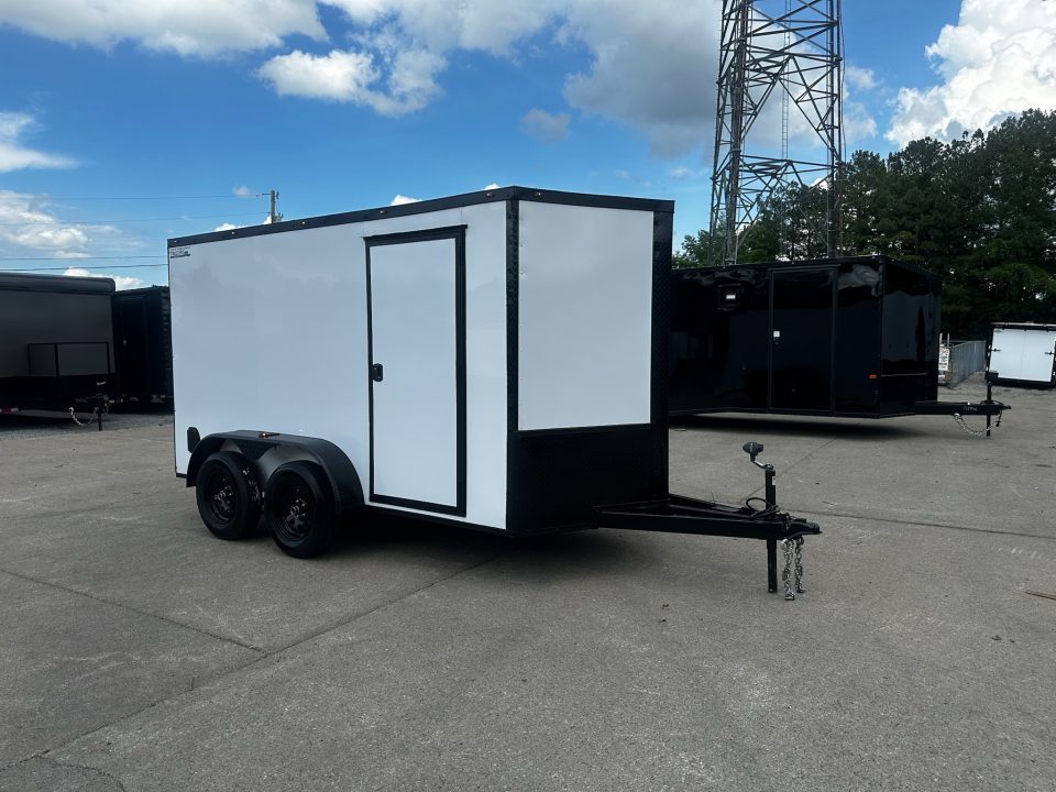 New 2026 Luxe 6X12 - Enclosed Trailer- 3500LB Tandem Axle - White Poly - Blackout