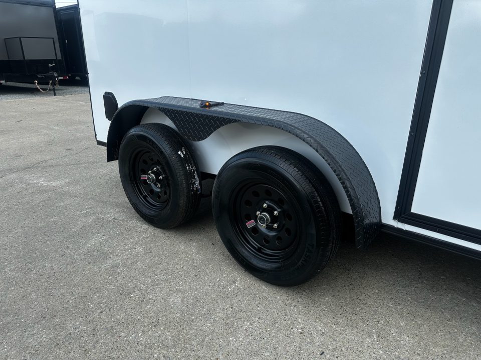 New 2026 Luxe 6X12 - Enclosed Trailer- 3500LB Tandem Axle - White Poly - Blackout