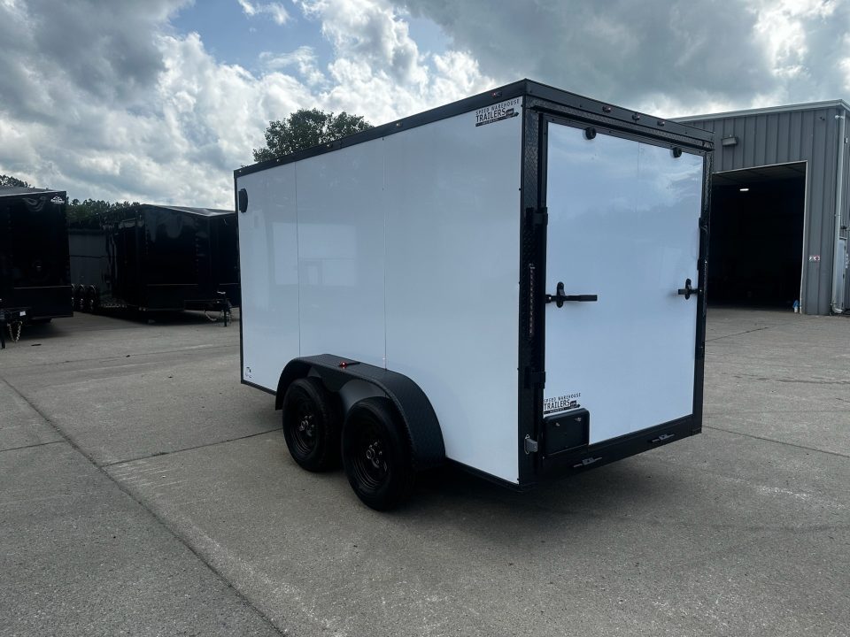 New 2026 Luxe 6X12 - Enclosed Trailer- 3500LB Tandem Axle - White Poly - Blackout