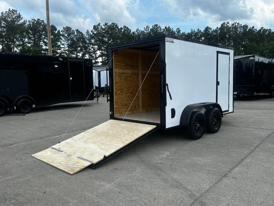 New 2026 Luxe 6X12 - Enclosed Trailer- 3500LB Tandem Axle - White Poly - Blackout