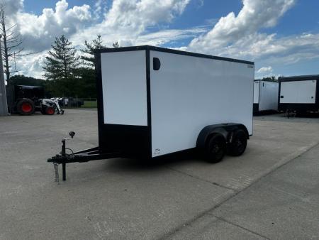 New 2026 Luxe 6X12 - Enclosed Trailer- 3500LB Tandem Axle - White Poly - Blackout